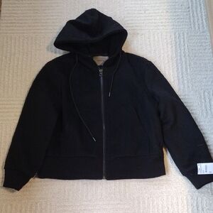 Hudson Jeans Black Zip-Up Hoodie